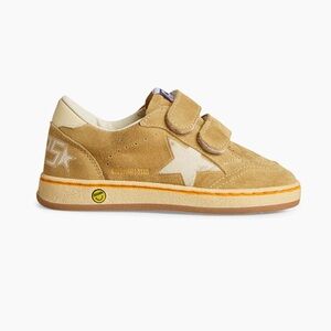 Golden Goose Kids Tan Velcro Sneakers